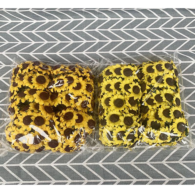 Sunflower Paper Flower DIY Wedding Candy Box Accessories Gift Packaging Decoration - Small Sunflower Flowers