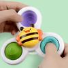 3X Baby Spinner Toys Butterfly Cartoon Spinning Toys Fidget Suction Cup Bath Toy