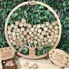Albero Libro degli Ospiti di Matrimonio in Legno - Tema Fiori di Ciliegio Tavolo Segnaposto Espositore Decorazione Rustica per Matrimonio per Auguri e Firme degli Ospiti