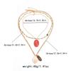 Minimally designed multi-layer resin pendant with diamond inlaid geometric necklace for women's summer fashion collarbone chain