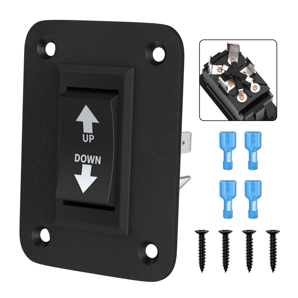 UP Down Momentary Reverse Polarity Switch 12V 30A DPDT Polarity Reversing Switch RV Power Jack Switch for 5th Wheel