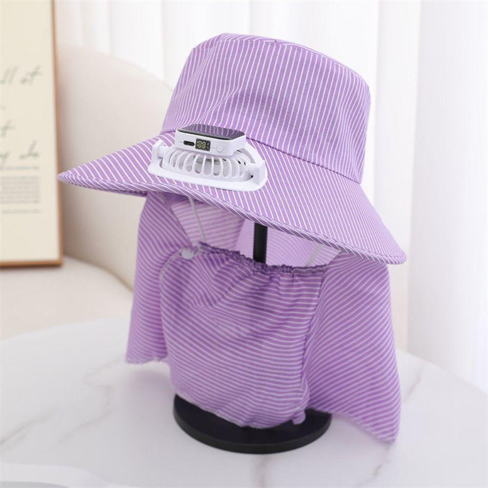 Quick Dry Solar Fan Hat Wide Brim Fishing Hat New Bucket Hat  Summer