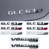 עבור מרצדס בנץ כסף שחור X253 C253 GLC43 GLC63 GLC63s GLC 63 S AMG סמל V8 BITURBO 4MATIC 4MATIC+ סמלים תגים