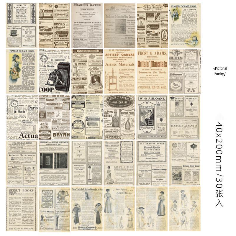 

Retro Dream Series Decorative Base Paper - Early Foam Material