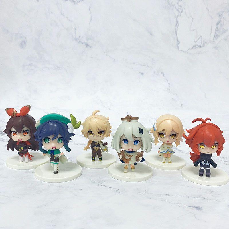 Exquisite 6pcs/set Genshin Impact Action Figures Featuring Klee Paimon And More For Collectors
