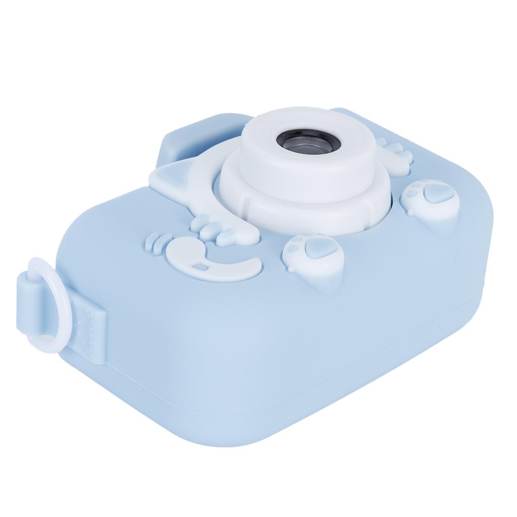 Children Camera 40MP Cartoon Cat Photograph Camera with Puzzle Games Birthday GiftsBlue