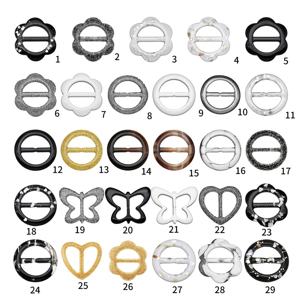 Fashionable Resin Belt Buckle for Men and Women T-shirt Corner Knotted Button