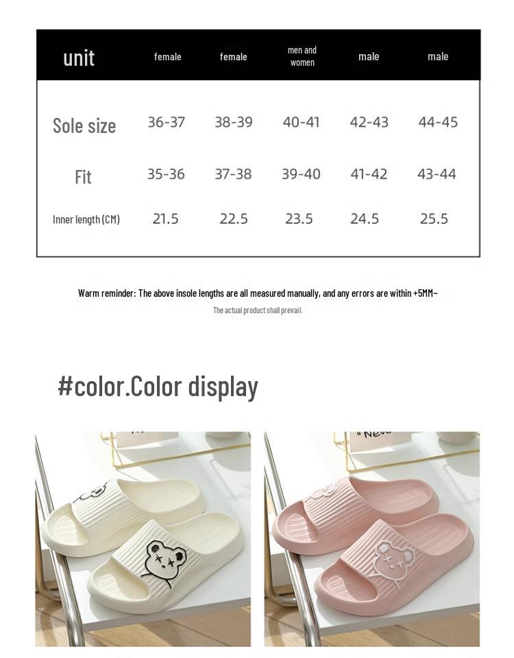 2024 New Girls' Anti-Slip Cartoon Indoor Slippers - Summer Bath Sandals for Kids