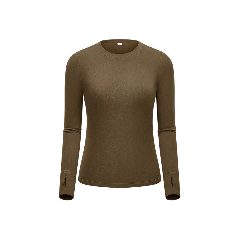 Women's Autumn/Winter Long Sleeve Slim-Fit Golf Top - Warm, Comfortable, Skin-Friendly, Round Neck Base Layer