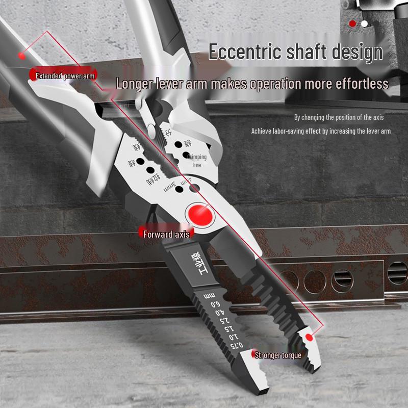 Multi-Function Electrician's Wire Stripper and Crimping Pliers