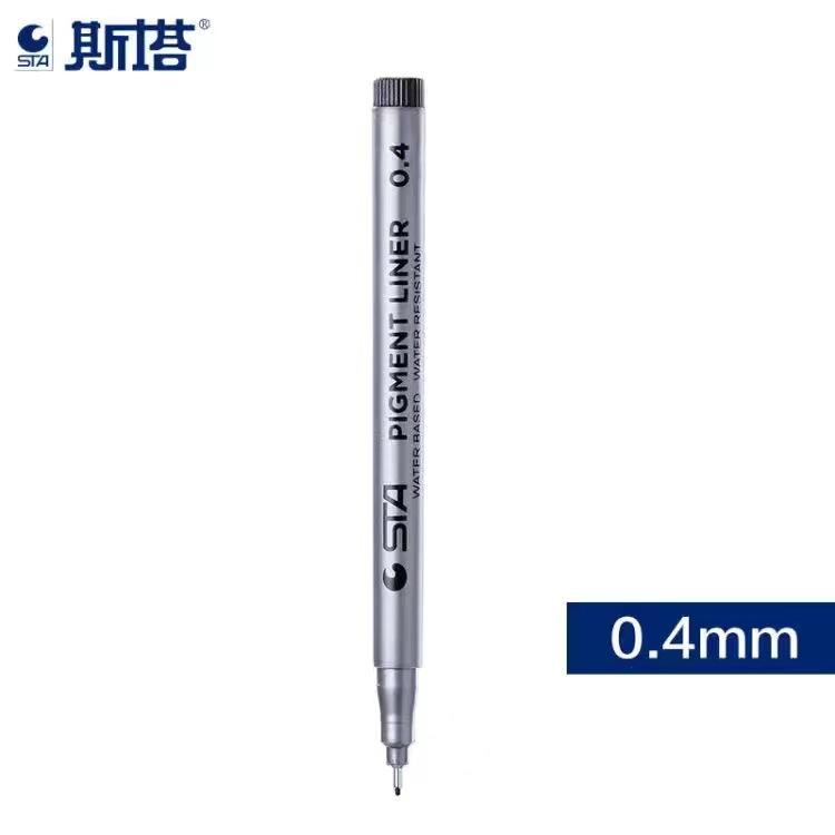 STA Sketch Marker Art Marker Pen Set Different Tip Sizes Water-Based Pigment Liner for Drawing And Handwriting Micron Stationery