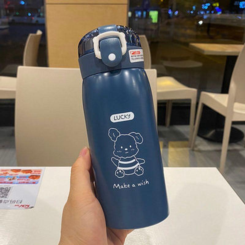 Large Capacity Thermos Cup Primary School Girls Water Cup with Straw Good-looking Maternity Cute Portable Children Cup