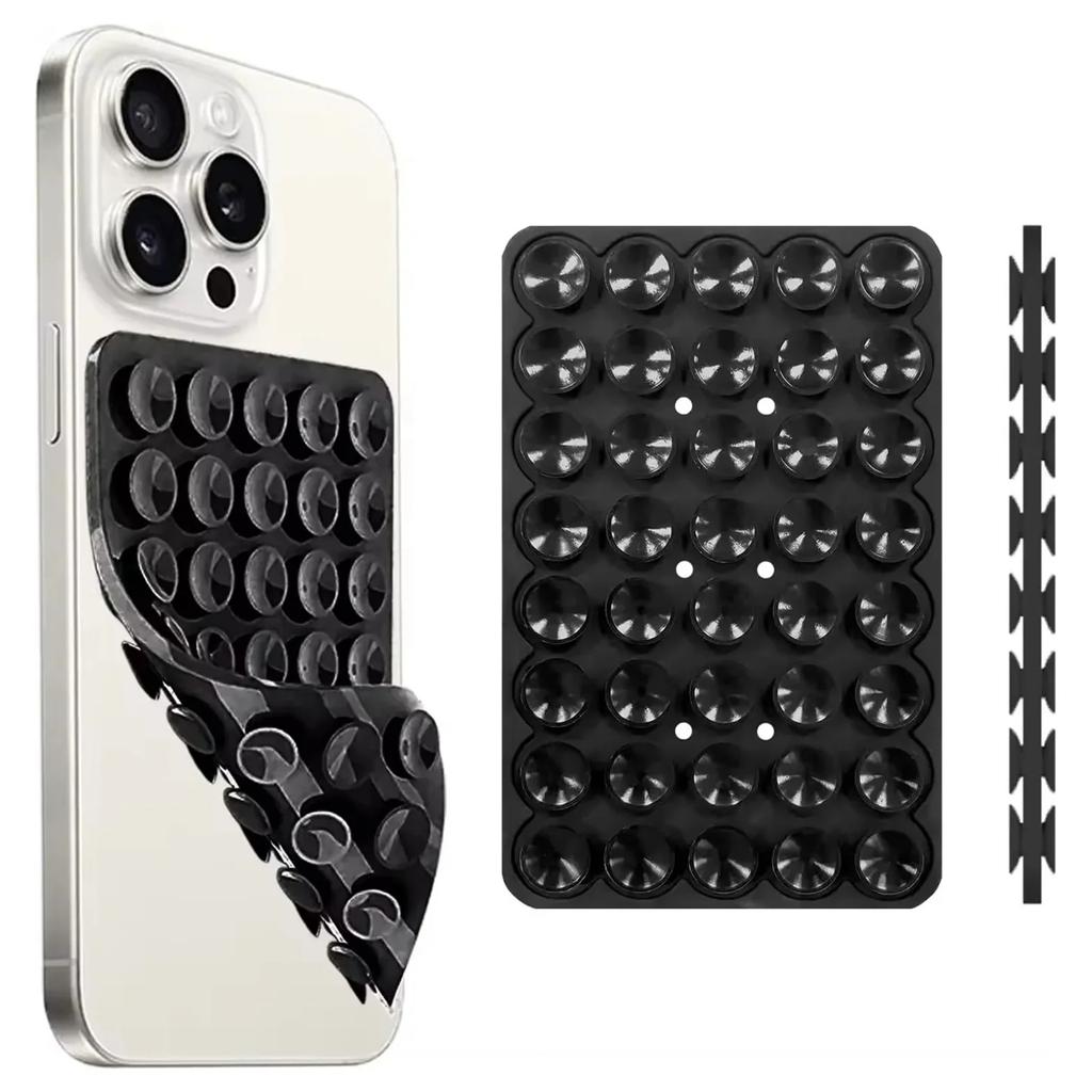 Silicone Suction Cup Phone Case Holder Double-Sided Hands Free Strong Grip Holder For Phone Selfies And Videos