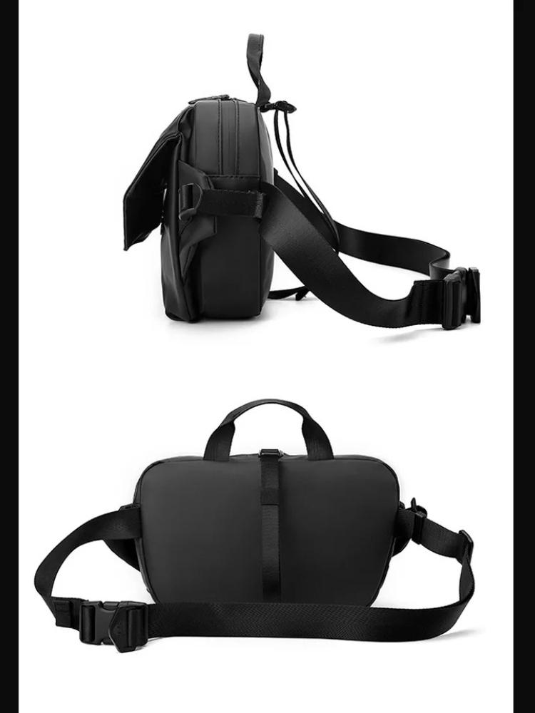 Multi-functional Portable Men's Shoulder Bag Waterproof Outdoor Sports Chest Bag Travel Waist Pack Crossbody Sling Bag