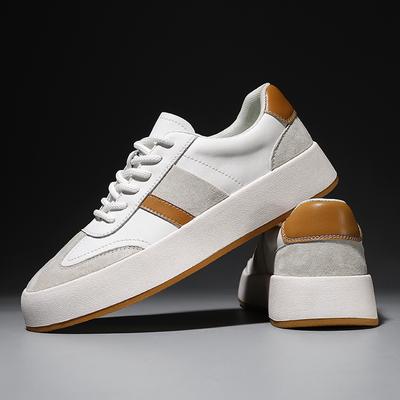 Baskets pour hommes en cuir décontractées tendance, chaussures décontractées pour hommes antidérapantes, nouvelle mode masculine, tenis masculino, personnalité, chaussures de skateboard, baskets