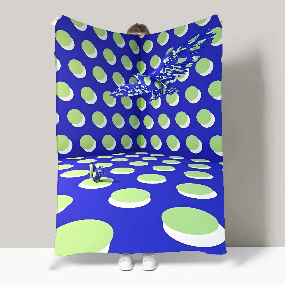 D Colorful Zebra Stripe Throw Blanket Lightweight Design For Dorms Living Room Office Sofa Allseason Use