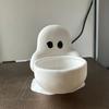 Luce d'atmosfera unica per Halloween Portacandele Fantasma, Carino Portatè Stampato in 3D per Vassoio Decorativo Tavolo Candele Profumate, Piccolo da Tavolo