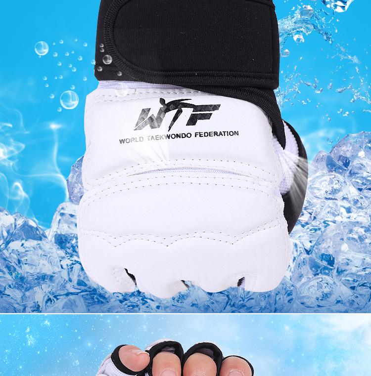 Adult & Child Taekwondo Half-Finger Protective Gloves & Foot Guards Set for Training & Competition