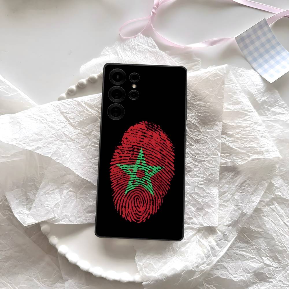 Maroko M-Marocká vlajka Pouzdro na telefon Pro Samsung S 24 Fe 25 Ultra Plus 20 Lite 21 30 22 23 24 22 Ultra 5G Fundas