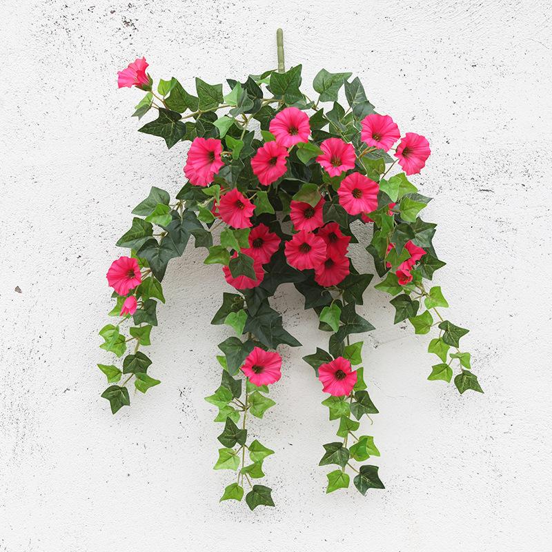 Artificial Vine Silk Petunia Flowers Artificial Morning Glories Hanging Plants Fake Flowers for Indoor Outdoor Patio Lawn Decor