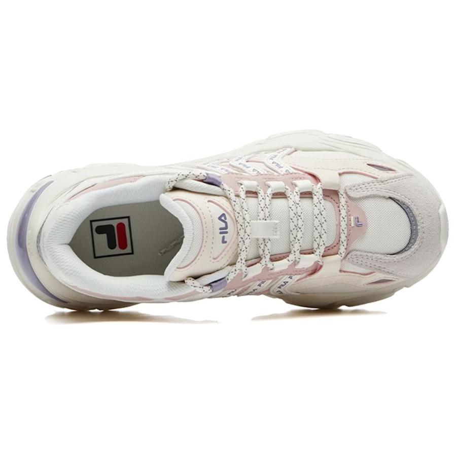 FILA Sofia 2 Fabric Synthetic Leather Fishbone Shoes Comfortable Versatile Wear-Resistant Increased Height Low-Top Dad Shoes F12W231170DGR