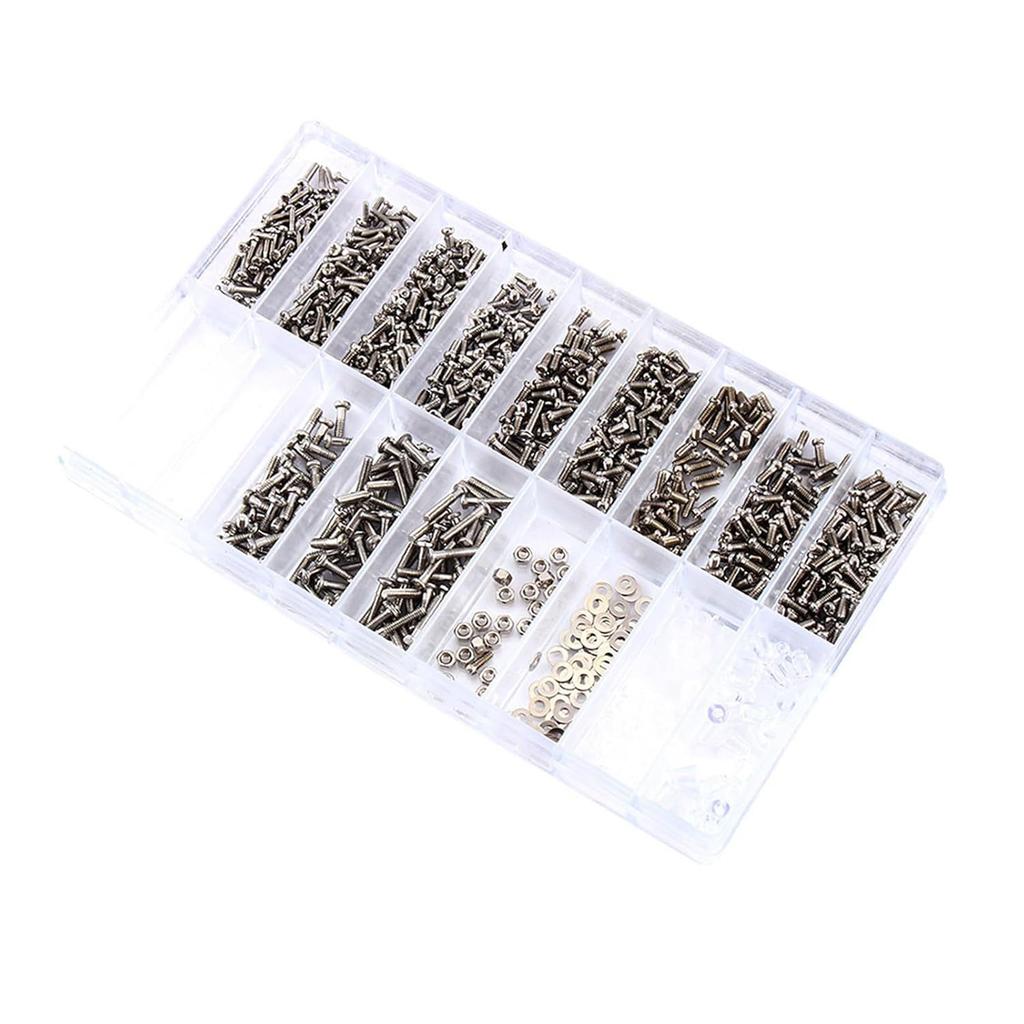 1000PCS Glasses Repair Kit Small Sunglasses Optical Repairing Parts Nut Part Eyeglasses Repair Screws Replacing Accessory