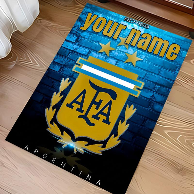 Custom personalization Argentine Football Association Print Area Rug - Soft, Washable Non-Slip Indoor Mat,Living Room,Home&Office Decorative Rug