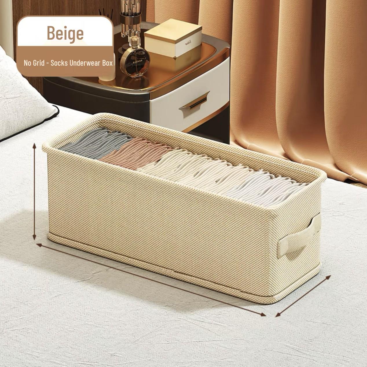 

Visible Fabric Clothes Storage Box with Lid for Wardrobe and Pants Organization