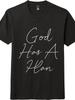 Casual Faith Statement Kids Boy Kids Boy Tee | God Has A Plan Graphic, Unisex Street Style