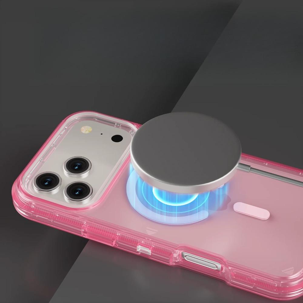 3IN1 Clear Symmetry+ Magsafe Ott Armor BOX Case For IPhone 17 Air 16 15 14 Plus 13 Pro Max Wireless Charging Transparent Cover