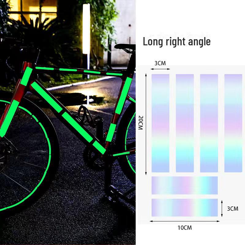 Colorful Reflective Wheel Stickers for Bikes and Motorcycles - Safety Fluorescent Strips