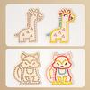 Wooden Montessori Teaching Aid Animals Wearing Rope Games Children's Early Education Thinking Training Board Educational Toys