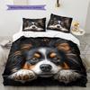 Black Papillon Pattern Bedding Home Decoration Birthday Gift (1 * Duvet Cover + 2 * Pillowcase, Without Core)