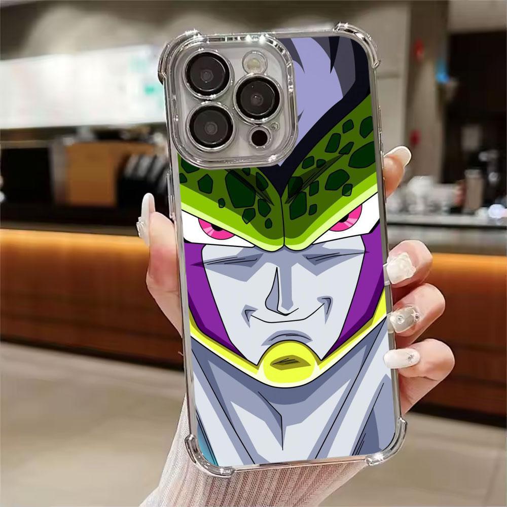 Cell Frieza Buu King Piccolo Dragons Balls Phone Case for iPhone 11 13 15 16 17 Pro Max 14 Plus 17Air 16E 13 12 Mini Clear Cover
