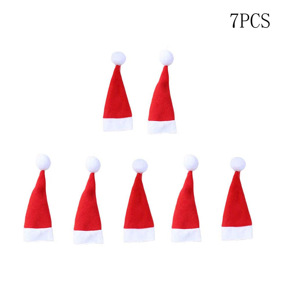 (Nikita) 7PCS Weihnachten dekoratives Geschirr Gabel Set Weihnachtsmütze Aufbewahrungswerkzeug