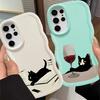 Cute Cat Case for Samsung Galaxy S20 FE S21 S25 S24 A25 A26 S23 Plus S22 Ultra Soft Phone Cover A24 A54 A35 A34 A55 A36