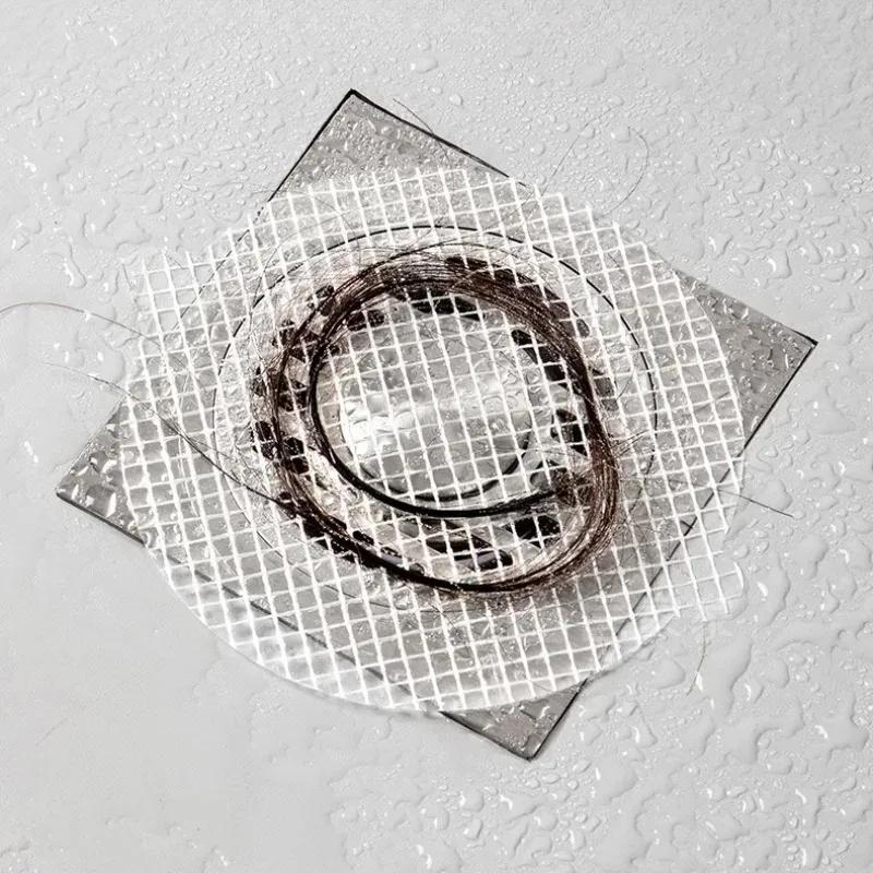 Selbstklebende Haarfänger-Aufkleber für Dusche, Spülbecken und Badezimmerabfluss - Verstopfungen und Insekten blockieren Haarfilter für Abfluss