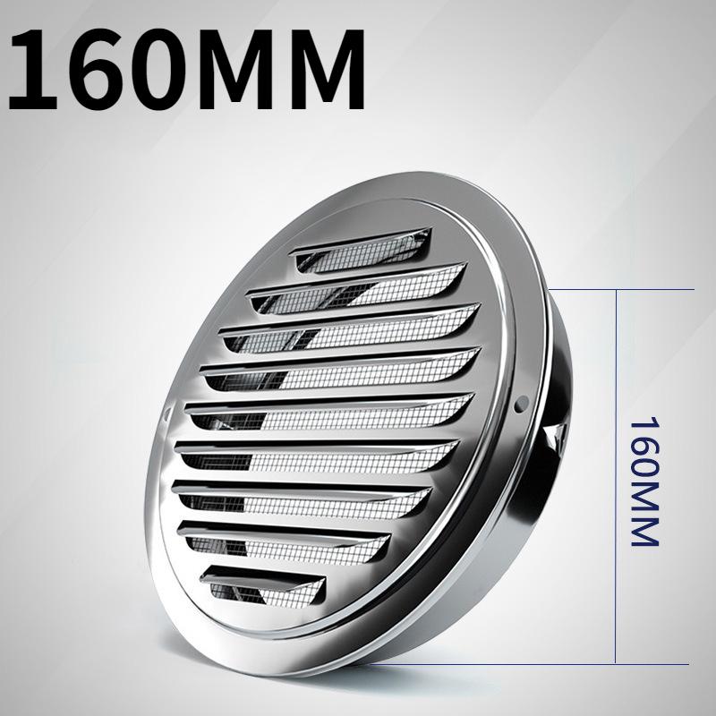 Stainless steel Exterior wall air outlet vent grille 70-200mm round duct cap air ventilation cover hole plug ventilation system