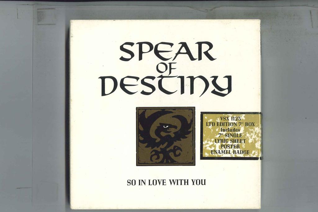 7inch Record SPEAR OF DESTINY  So In Love With You  March Or Die VSX1123 VIRGIN 1988 UK Rock Used