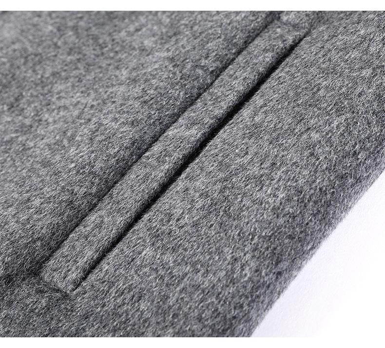 Men's Winter Wool Coat with Stand Collar - Casual, Loose-Fit Cardigan for Middle-Aged and Young Men
