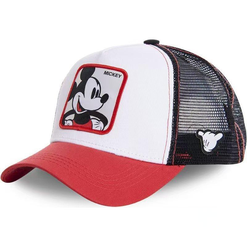 Mickey Mouse Embroidered Baseball Cap With Breathable Mesh For Summer Outdoor Activities