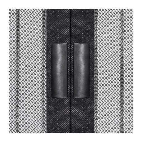 VidaXL Rideau de porte contre insectes 210x100cm 2 pcs Magnétique Noir