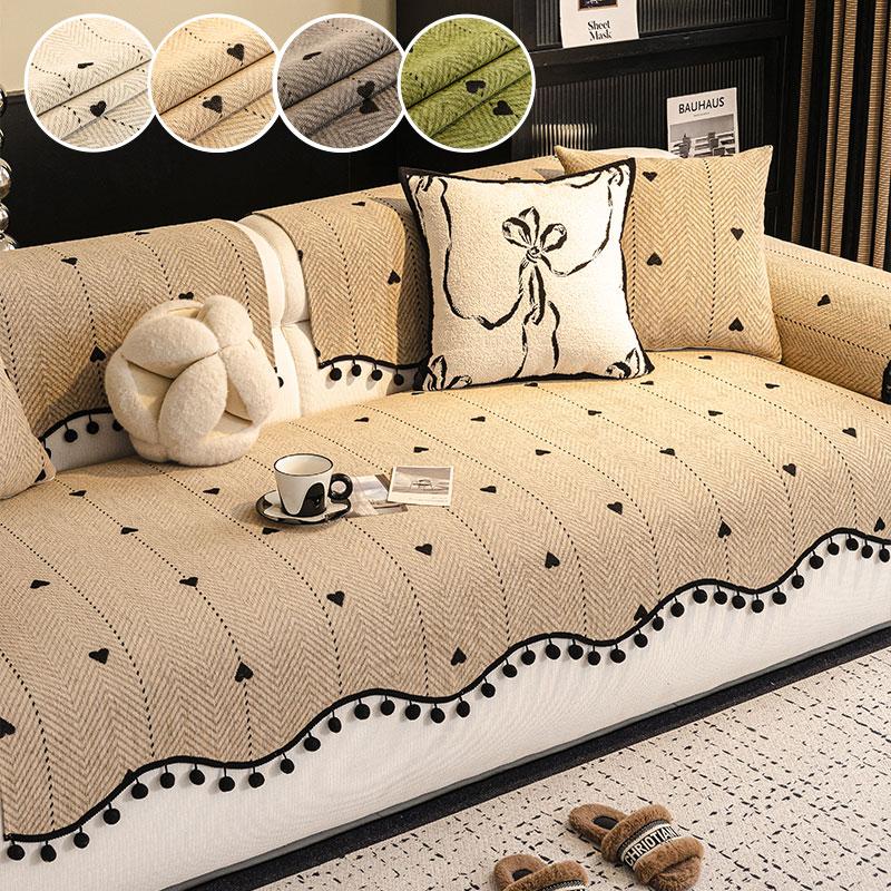 

1 шт. - Неправильная форма подушка для дивана Французская ретро подушка для дивана Всесезонная универсальная фиксированная противоскользящая подушка для дивана 45X45cm коричневый