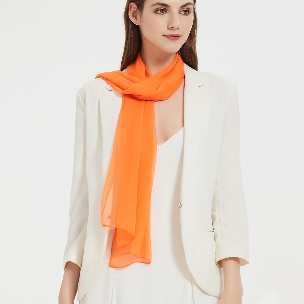 Mode Chiffon Weich Uni Schal Stola Mode Dekorieren Schals Atmungsaktiv Sonnenschutz Elegante Dame Vielseitiges Bandana