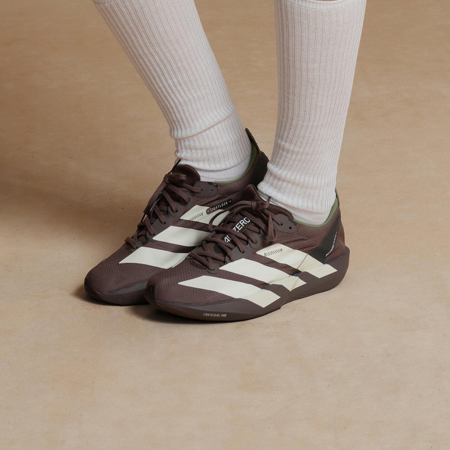 Adidas Adizero Adios 9 Racing Running Shoes Women s Brown Gray 36.5