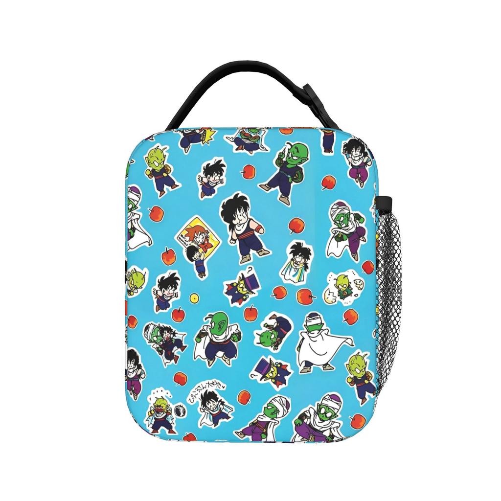 DBZ Kanji Symbol Insulated Lunch Bags Leakproof Son Goku Reusable Thermal Bag Tote Lunch Box Work Outdoor Food Bag