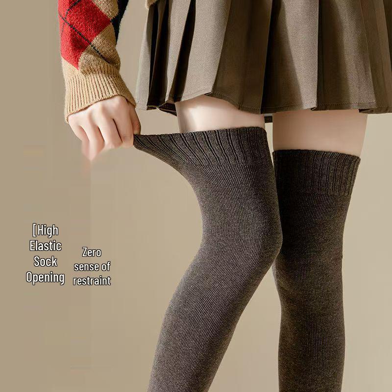 Verdickte Winter Kniehohe Stulpen und Überknie Frotteesocken