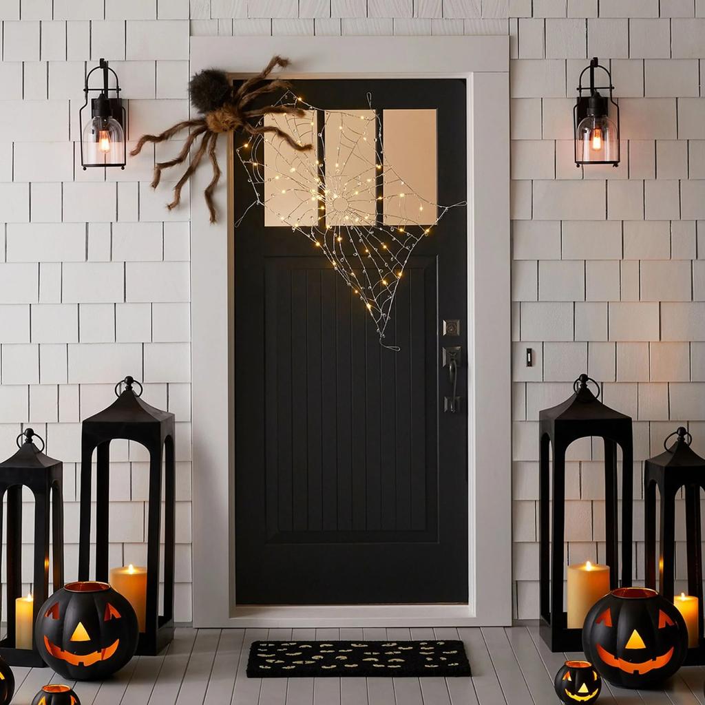 48in Halloween Crystal Web Lamp Indoor/Outdoor Decoration Props