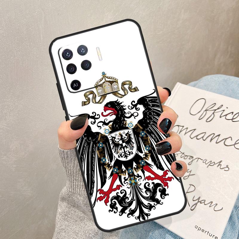 Germany Flag Emblem Case For Oppo A78 A98 A18 A38 A58 A60 A80 A40 A77 A57 A17 A74 A54 A94 A96 A76 A16 A15 A5 Pro