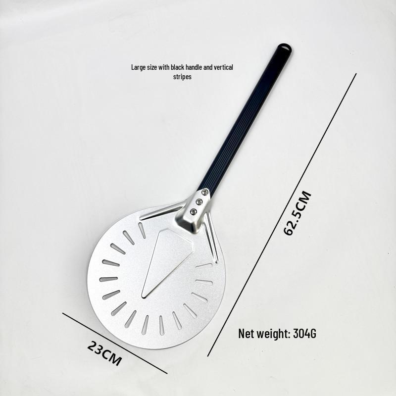 In Stock: 7/8/9/10-Inch Round Perforated Anodized Pizza Peel with Short Handle